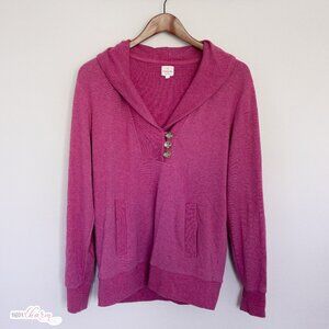 Banana Republic Women's Pink Knit Long Sleeve V-Neck Sweater